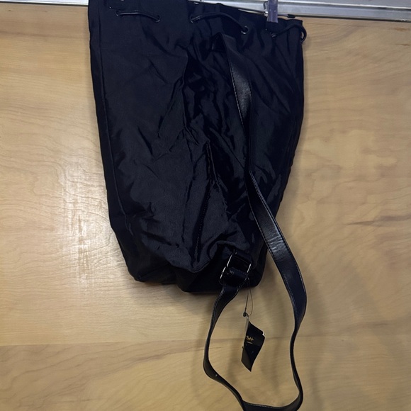 Black Drawstring Bucket Bag by Unknown Brand main image 7